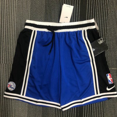 NBA Philadelphia 76ers 2022 training shorts Bleu Noir